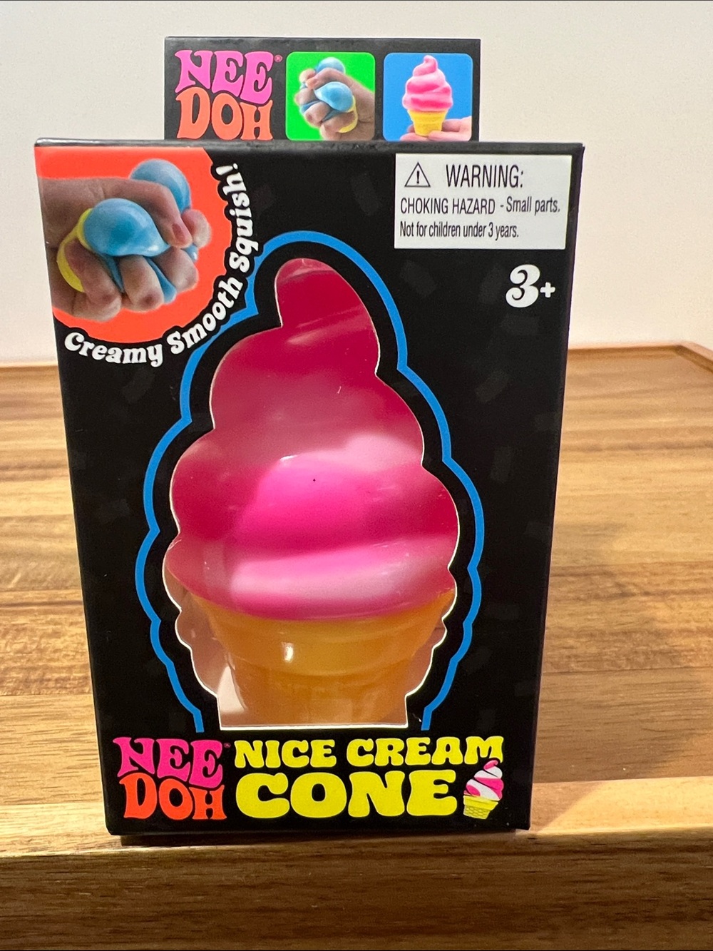 🩷Authentic NeeDoh Nice Cream Cone Squishy Toy-Pink 🍦 ✨